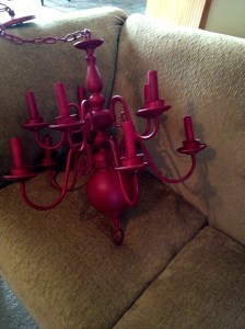 spray paint chandelier 3
